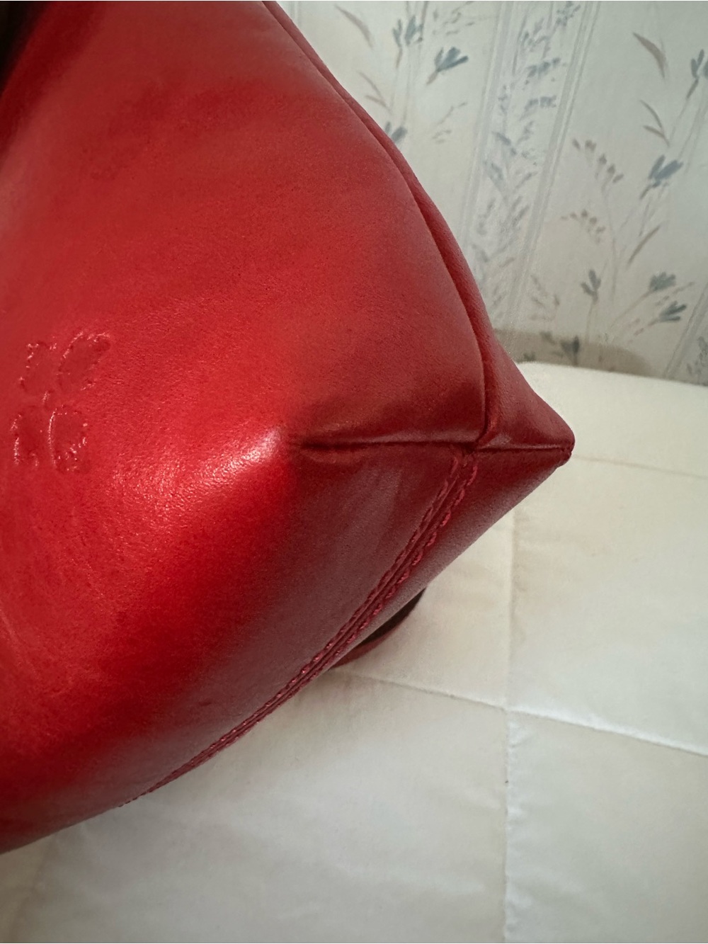 Patricia Nash Red Leather Backpack - Picture 9 of 14